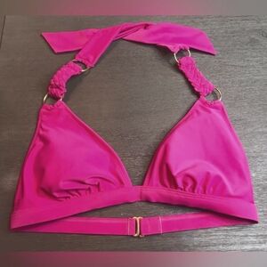 Red Carter bikini top Pink Braided Medium 8 Wireless